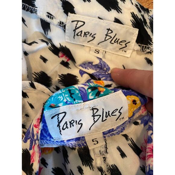 Paris Blues Vintage Floral Polka Dot 2 Piece Outfit Size Small / 5 - Picture 7 of 10